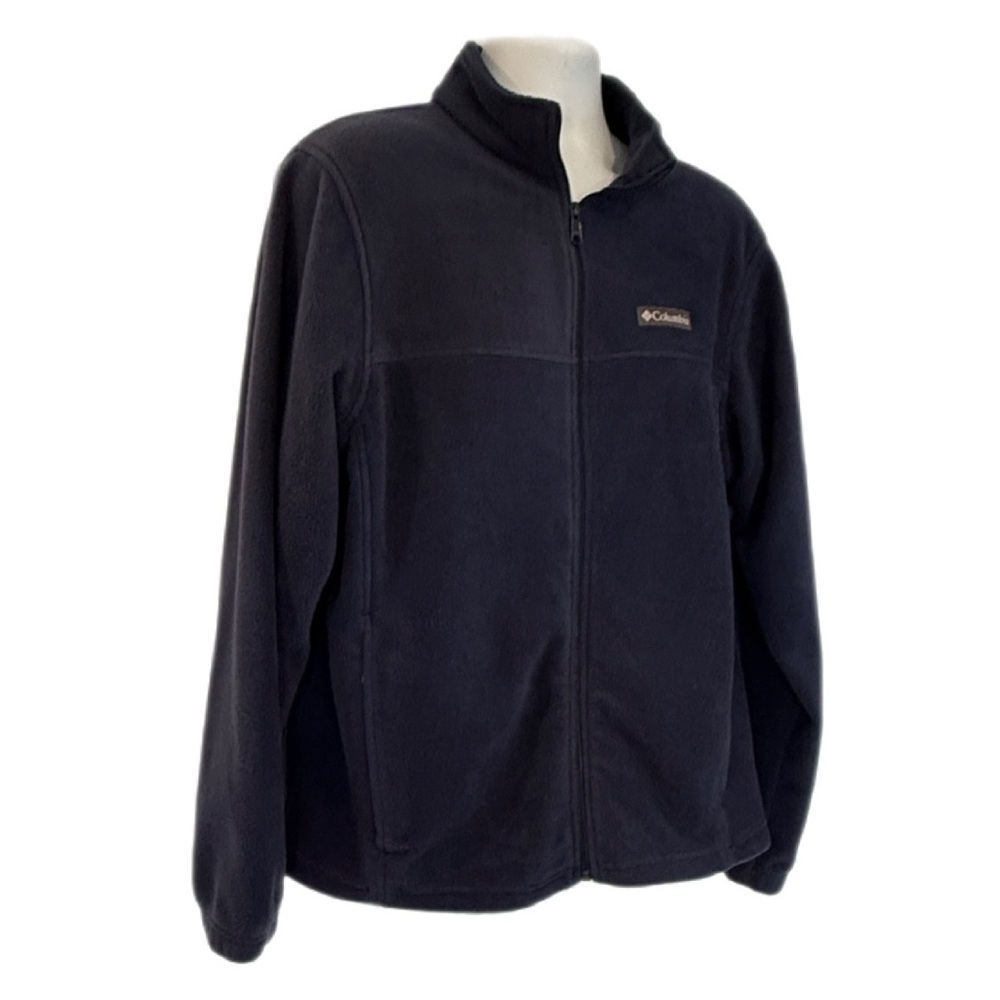 Columbia Men’s Blue Fleece Jacket Zipper Front Long Sleeve: Size - Large